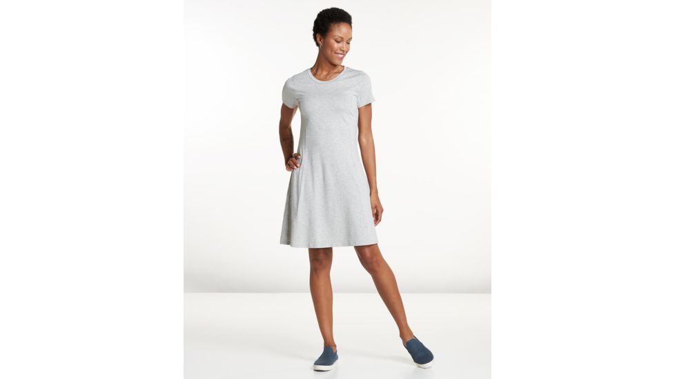 Toad&amp;Co Windmere Short Sleeve Dress, Heather Grey, Small, T1772802-111-S