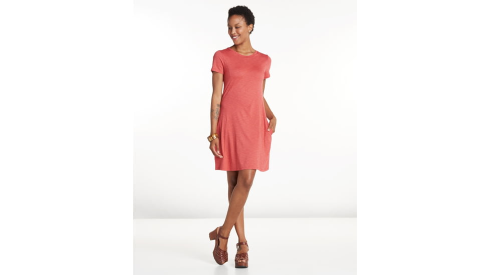 Toad&amp;Co Windmere Short Sleeve Dress, Rhubarb, Large T1772802-659-L