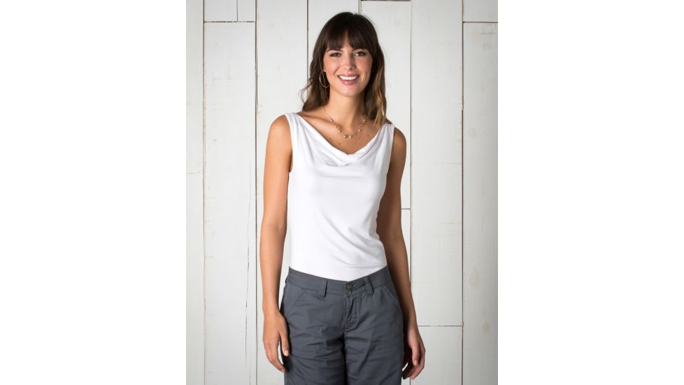 Toad&amp;Co Wisper Women's Double Tank, White, Large T1112505-000-L