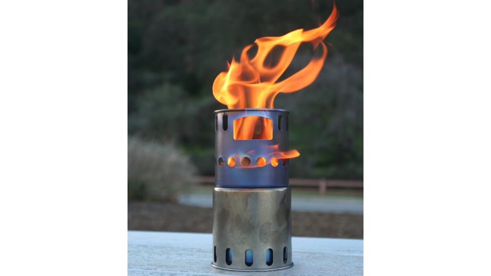 TOAKS Titanium Backpacking Wood Burning Stove, Grey, STV-11, EDEMO1