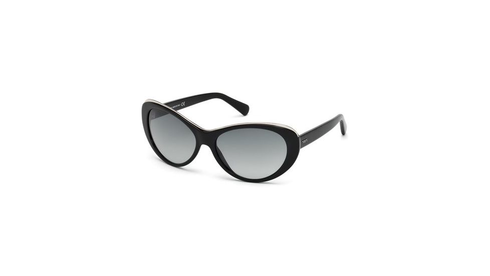 Tod's TO0093 Sunglasses - Black Frame Color, Gradient Smoke Lens Color