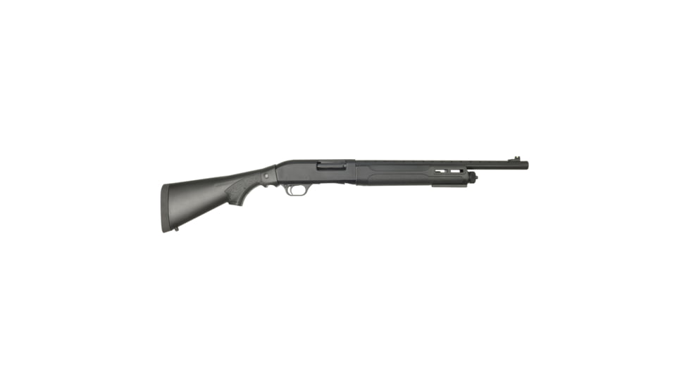 Tokarev TSP12 3in Pump Action Shotgun w/Stock, 12 Gauge, 18.5 inch Barrel, Synthetic, Black, 5 Round Capacity, Black, 21000430