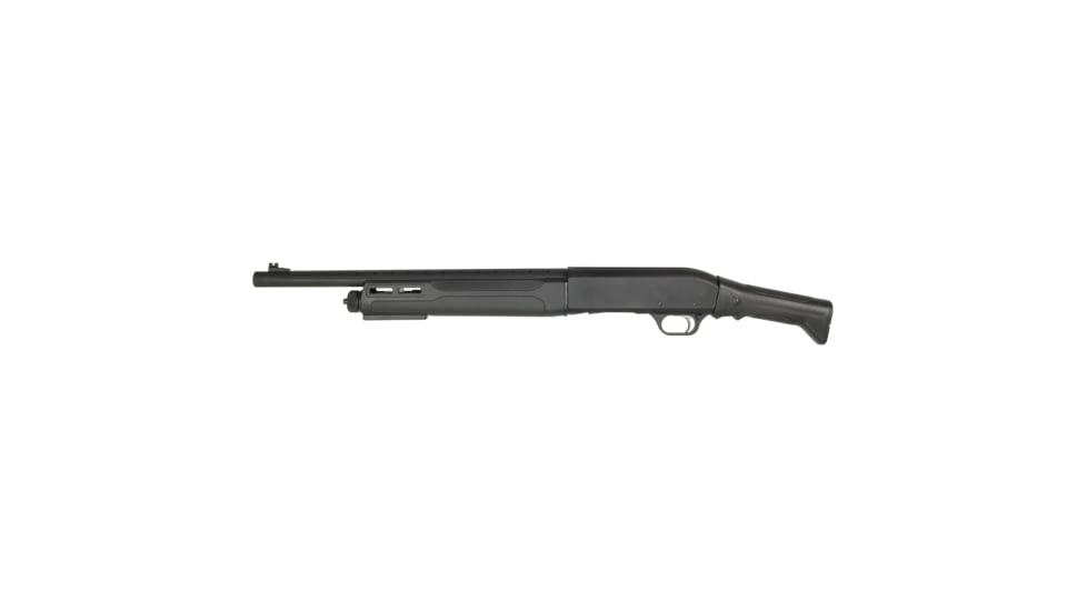 Tokarev TSP12 3in Pump Action Shotgun w/Stock, 12 Gauge, 18.5 inch Barrel, Synthetic, Black, 5 Round Capacity, Black, 21000430