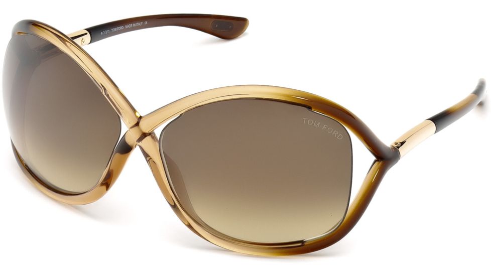 Tom Ford FT0009 Sunglasses - Pink Frame Color, Gradient Brown Lens Color
