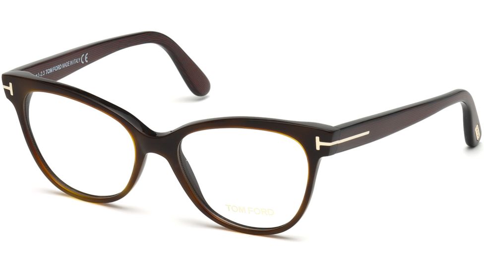 Tom Ford FT5291 Eyeglass Frames - Dark Havana Frame Color, Dark Havana Lens Color