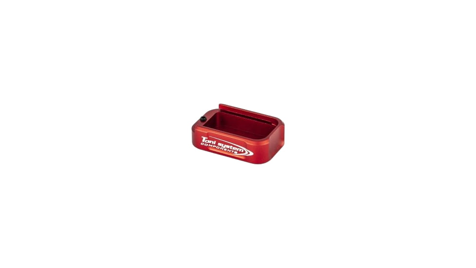 Toni System +1 Round Magazine Extension for Tanfoglio Small Frame for IDPA, Red, 1, PAD15TS-RE