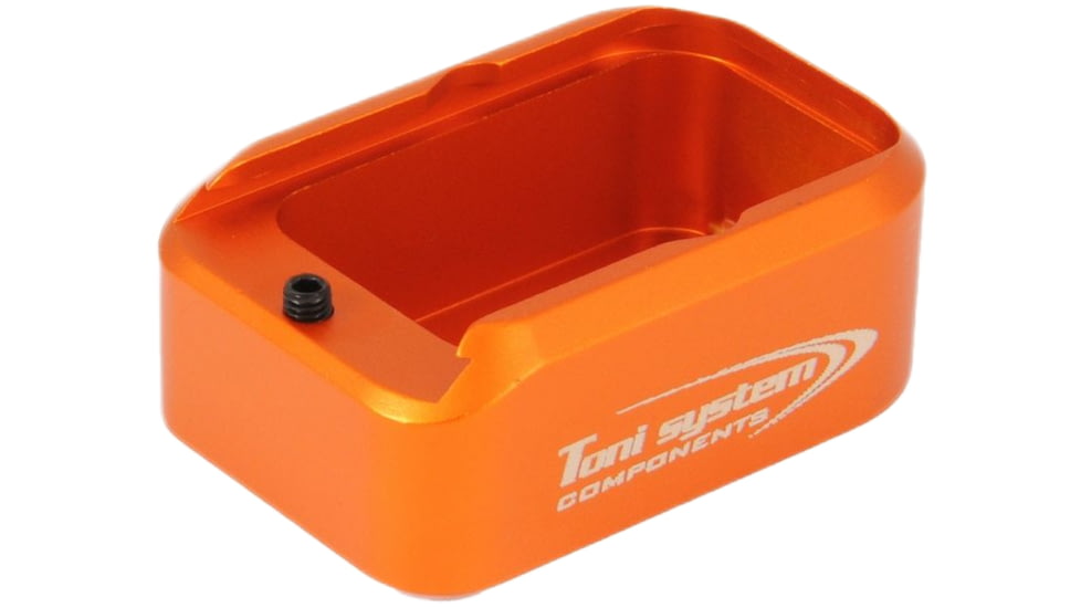 Toni System +2 Rounds Standard Pad Magazine Extension for Glock, Orange, 2, PADGLST-OR
