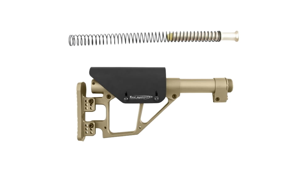 Toni System Fixed Stock 11In - Buffer Spring Included, Sand, CF11AR15-SA