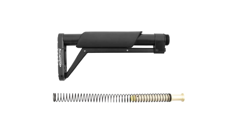 Toni System Fixed Stock 9In - Buffer Spring Included, Black, CF9AR15-BK