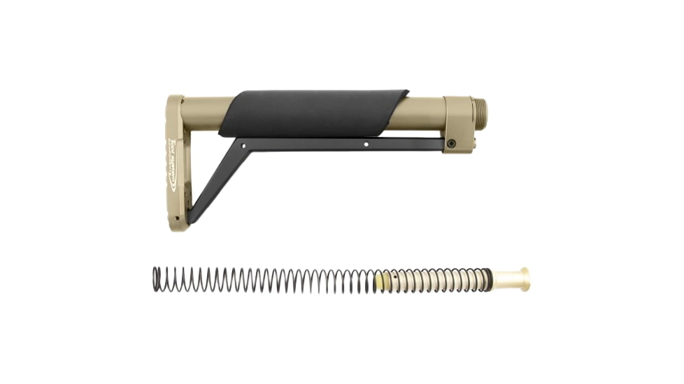 Toni System Fixed Stock 9In - Buffer Spring Included, Sand, CF9AR15-SA