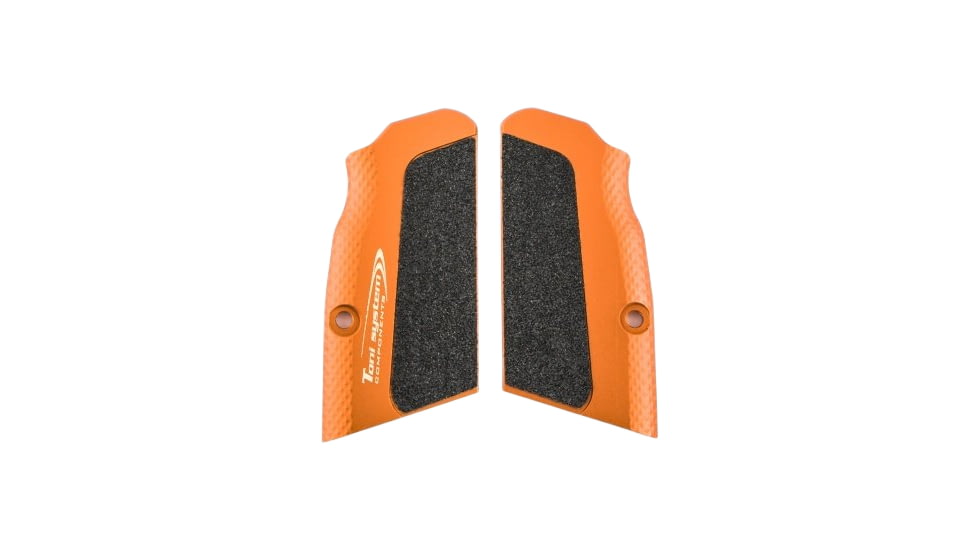 Toni System High Grip Short Grips - Small Frame for Tanfoglio, Orange, GTFSHC-OR