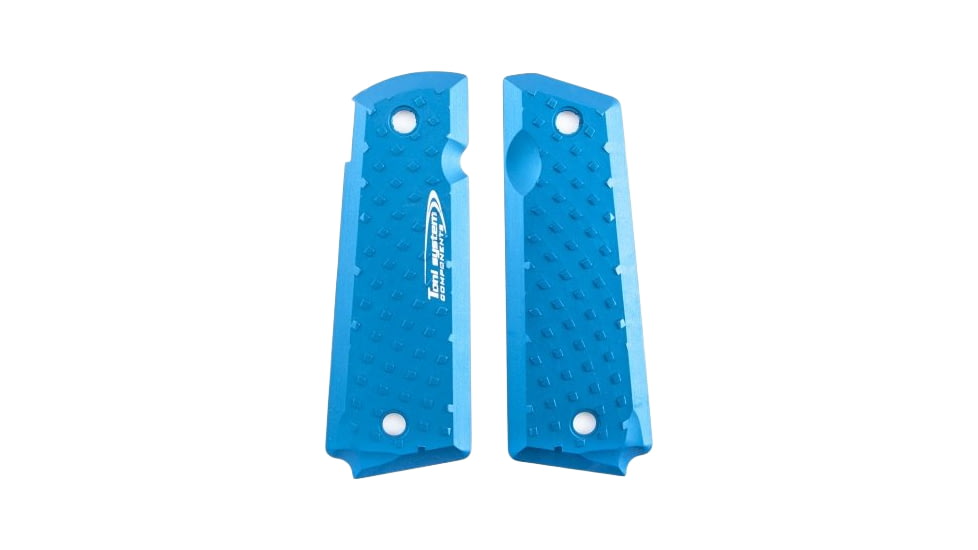 Toni System Long Grips 1911-Vibram Grip, Blue, G1911VL-BL