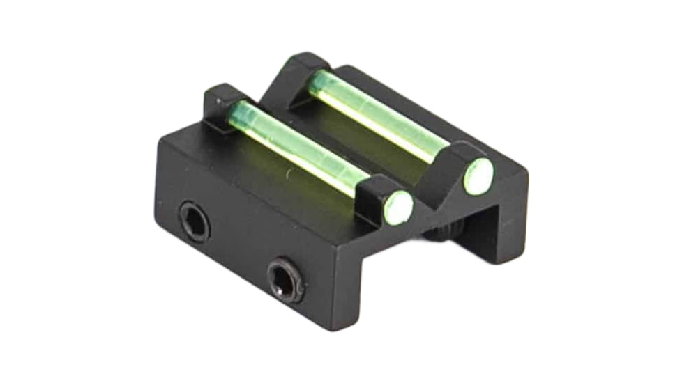 Toni System Rear Sight for Rib Less Than 10,1mm With Green Optic Fiber 1.5 mm, Black, TV10