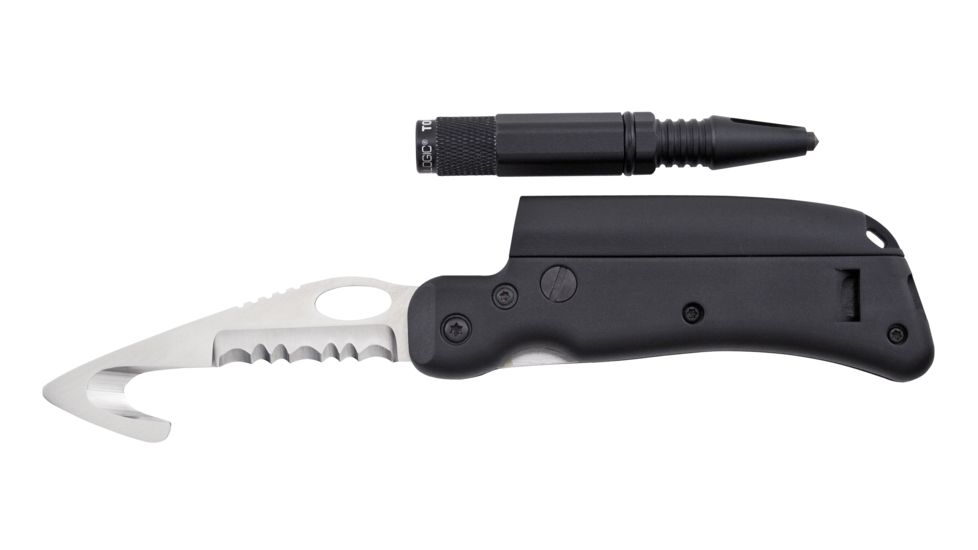 Tool Logic  Sl6 Rescue With Flashlight Whistle Folding Knife