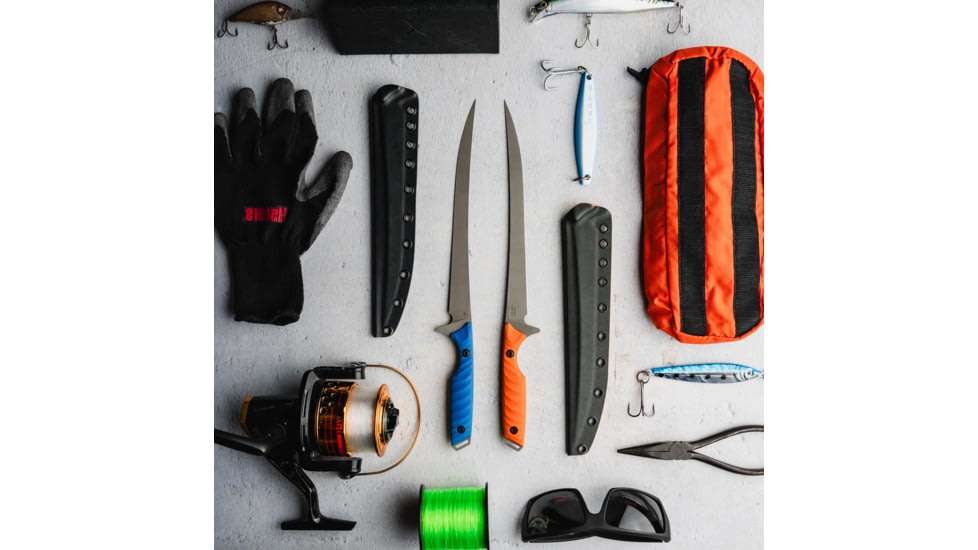 Toor Knives Avalaon Fixed Blade Knife, 9in, CPM 154 Steel, G10 Handle, Tidal Blue, Dark Grey, Avalon - Tidal Blue