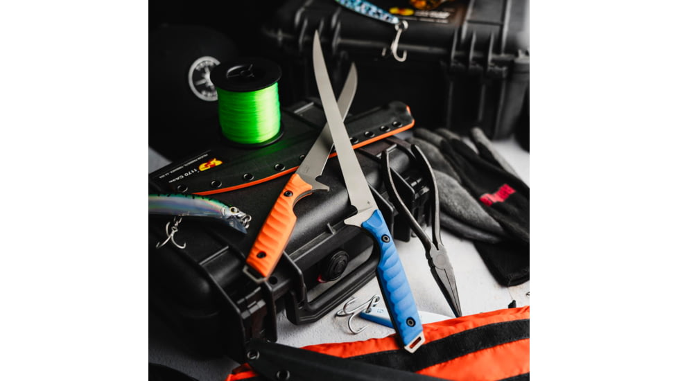 Toor Knives Avalaon Fixed Blade Knife, 9in, CPM 154 Steel, G10 Handle, Tidal Blue, Dark Grey, Avalon - Tidal Blue