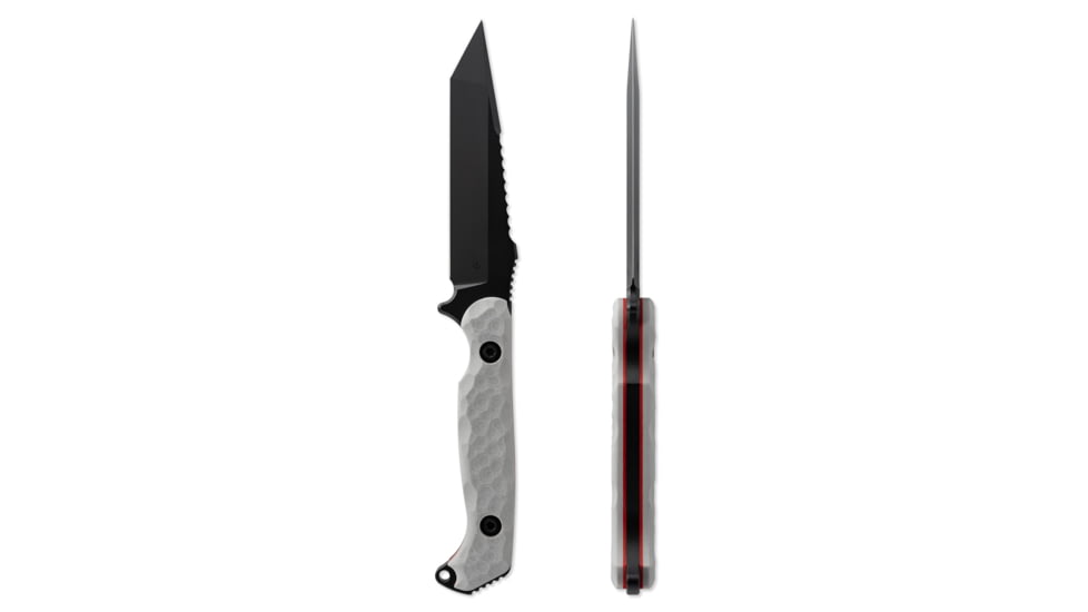 Toor Knives Darter T Fixed Knife, 4.25in, M4 Steel, G10 Handle, Disruptive Grey, Black Tru Hide, Darter T - Disruptive Grey