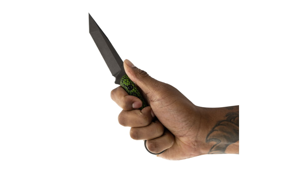 Toor Knives Dealer Exclusive Phosphor Green Serpent Fixed Blade Knife, 3.75in, Steel CPM3V, G10 Handle, Serpent-DE