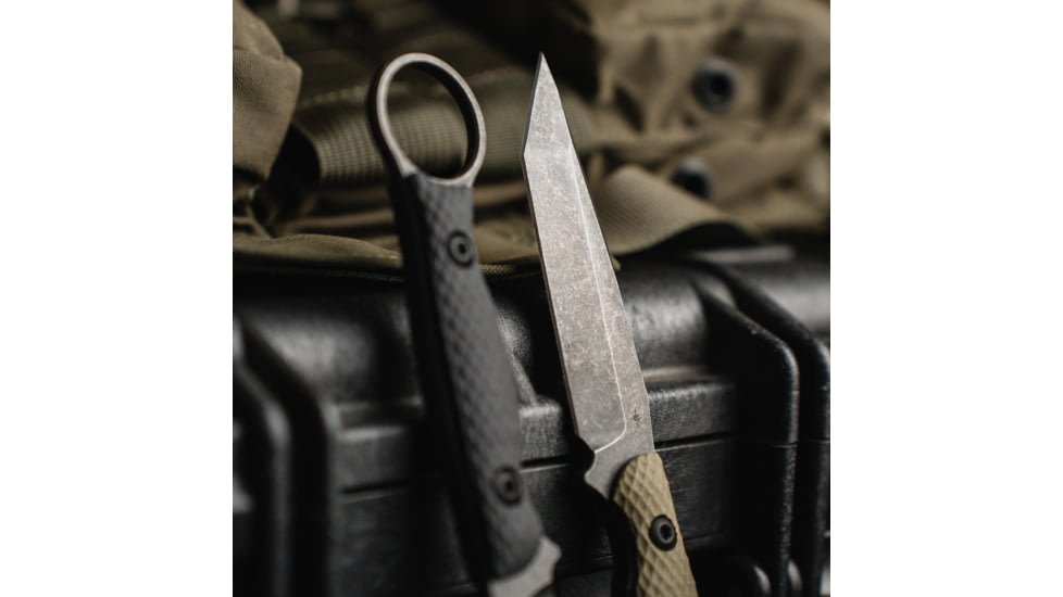 Toor Knives Dealer Exclusive Phosphor Green Serpent Fixed Blade Knife, 3.75in, Steel CPM3V, G10 Handle, Serpent-DE