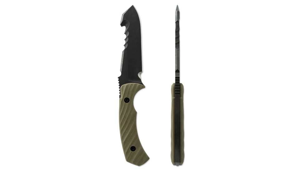 Toor Knives Egress Fixed Blade Knife, 4.875 in CPM-S35VN Steel Blade, G10 Covert Green Handle, Egress-Covert Green
