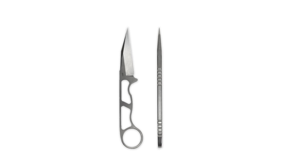 Toor Knives Jank Shank Fixed Blade Knife, 3in, CPM 35VN, Steel Handle, Slate, Jank Shank-Slate
