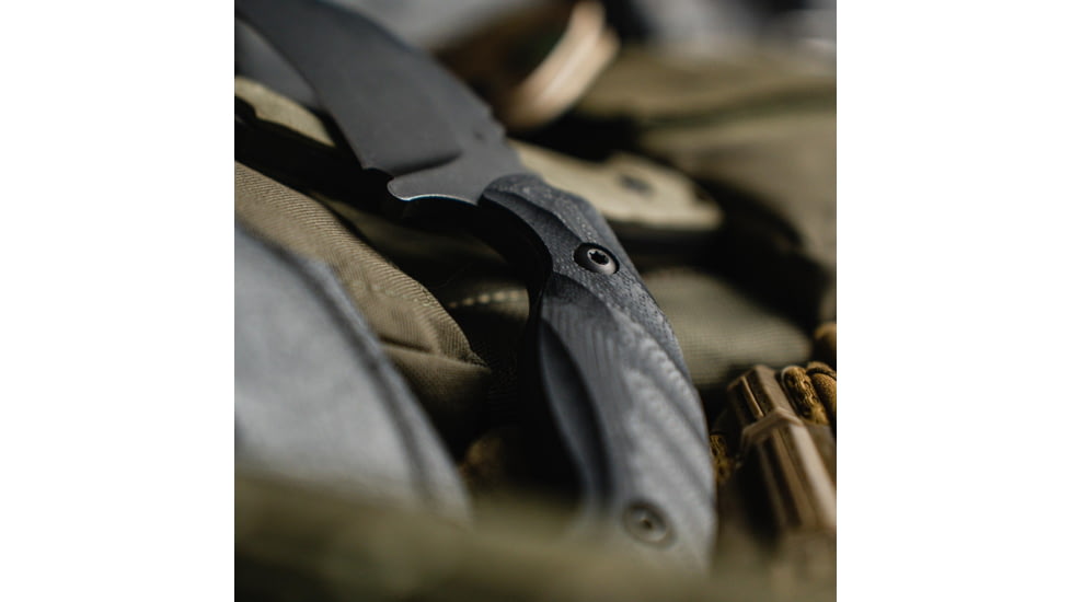 Toor Knives Karsumba Fixed Blade Knife, 2.5in, CPM 154 Steel, Canvas Micarta Handle, Carbon, Karsumba-Carbon