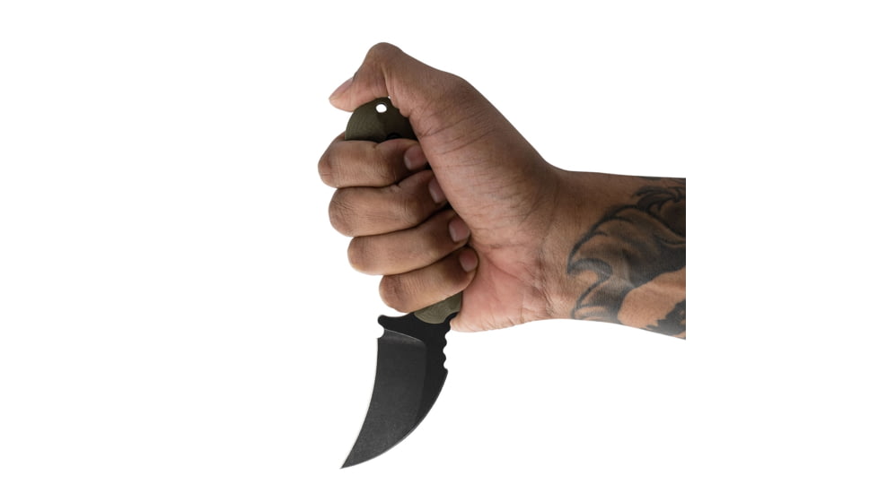 Toor Knives Karsumba Fixed Blade Knife, 2.5in, CPM 154 Steel, Canvas Micarta Handle, Covert Green, Karsumba-Covert Green