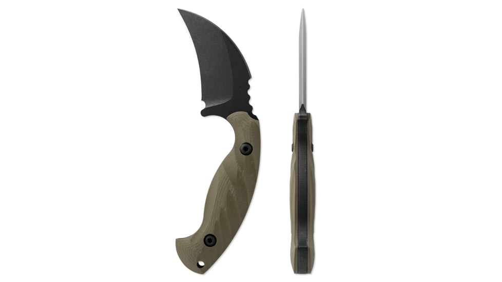 Toor Knives Karsumba Fixed Blade Knife, 2.5in, CPM 154 Steel, Canvas Micarta Handle, Covert Green, Karsumba-Covert Green