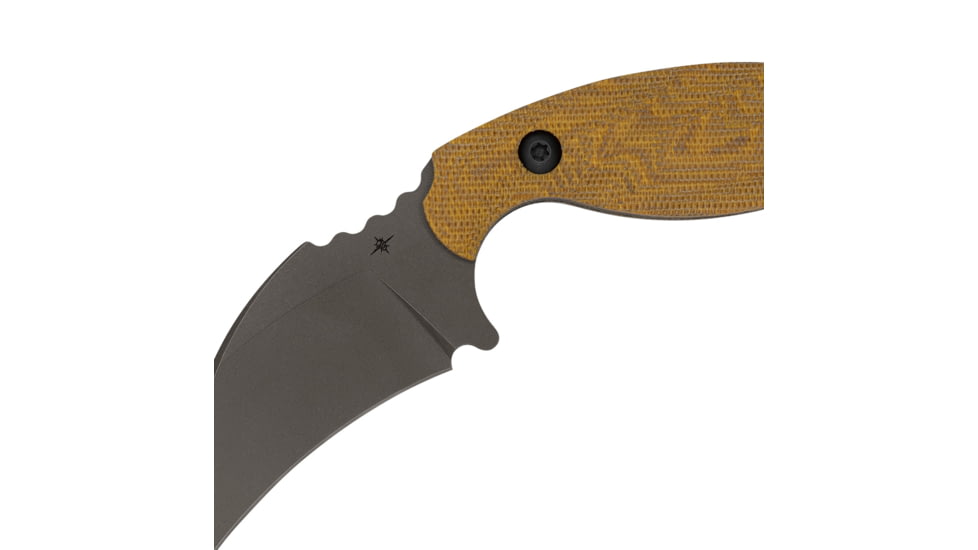 Toor Knives Karsumba Fixed Blade Knife, 2.5in, CPM S35VN, Canvas Micarta Handle, Burlap Natural, Karsumba-Burlap Natural