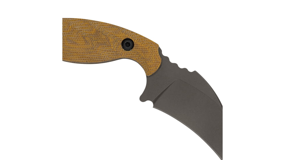 Toor Knives Karsumba Fixed Blade Knife, 2.5in, CPM S35VN, Canvas Micarta Handle, Burlap Natural, Karsumba-Burlap Natural