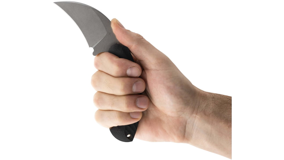 Toor Knives Karsumba Fixed Blade Knife, 2.5in, CPM S35VN Steel, Canvas Micarta Handle, Burlap Black, Karsumba-Burlap Black