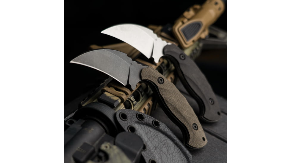 Toor Knives Karsumba Fixed Blade Knife, 2.5in, CPM S35VN Steel, Canvas Micarta Handle, Burlap Black, Karsumba-Burlap Black