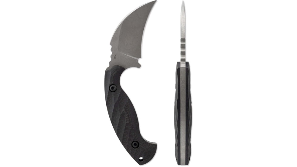 Toor Knives Karsumba Fixed Blade Knife, 2.5in, CPM S35VN Steel, Canvas Micarta Handle, Burlap Black, Karsumba-Burlap Black