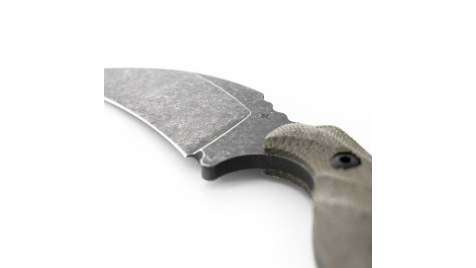 Toor Knives Karsumba Fixed Blade Knife, 2.5in, CPM S35VN Steel, Canvas Micarta Handle, Burlap Green, Karsumba-Burlap Green