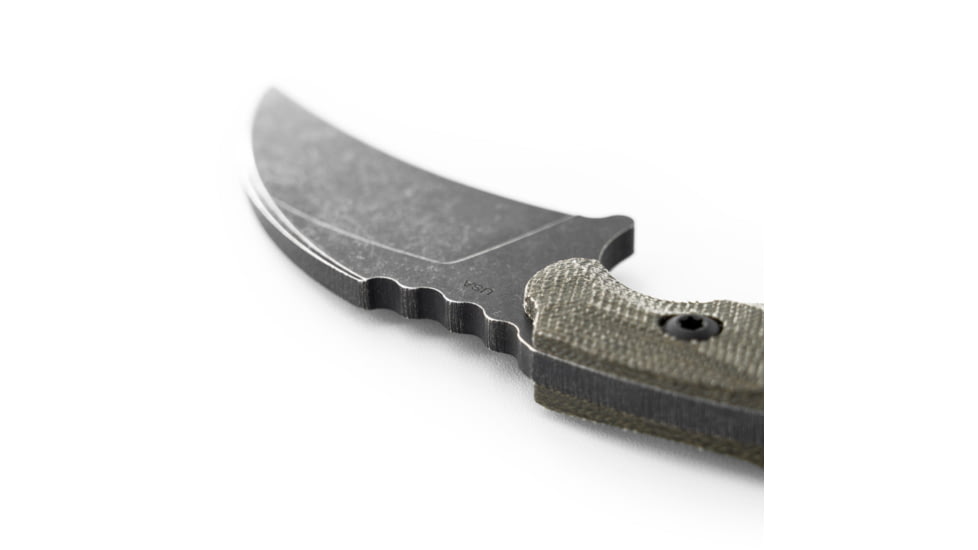 Toor Knives Karsumba Fixed Blade Knife, 2.5in, CPM S35VN Steel, Canvas Micarta Handle, Burlap Green, Karsumba-Burlap Green