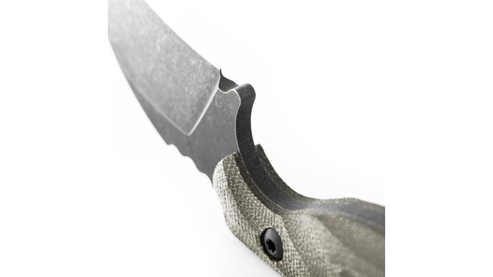 Toor Knives Karsumba Fixed Blade Knife, 2.5in, CPM S35VN Steel, Canvas Micarta Handle, Burlap Green, Karsumba-Burlap Green