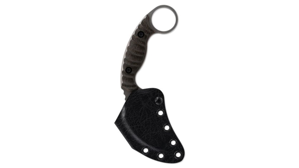 Toor Knives Karsumba R Fixed Blade Knife, 2.5in, CPM 154 Steel, G10 Handle, Burlap, Black Hydro Static, Karsumba -Burlap