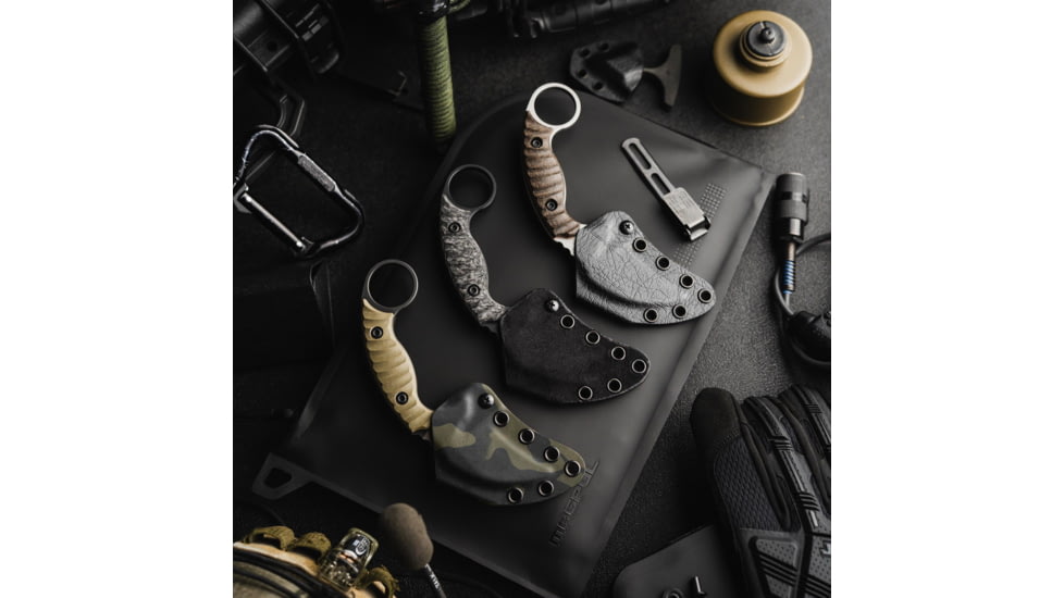 Toor Knives Karsumba R Fixed Blade Knife, 2.5in, CPM 154 Steel, G10 Handle, Tropic Thunder, Black Hydro Static, Karsumba - Tropic Thunder