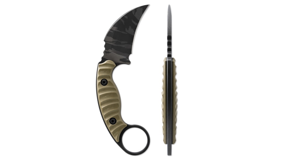 Toor Knives Karsumba R Fixed Blade Knife, 2.5in, CPM 154 Steel, G10 Handle, Tropic Thunder, Black Hydro Static, Karsumba - Tropic Thunder