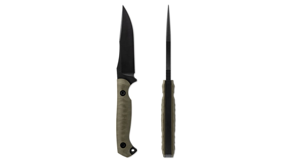 Toor Knives Krypteia Fixed Blade Knife, 4.0in, CPM S35VN Steel, G10 Handle, Covert Green, Krypteia-Covert Green