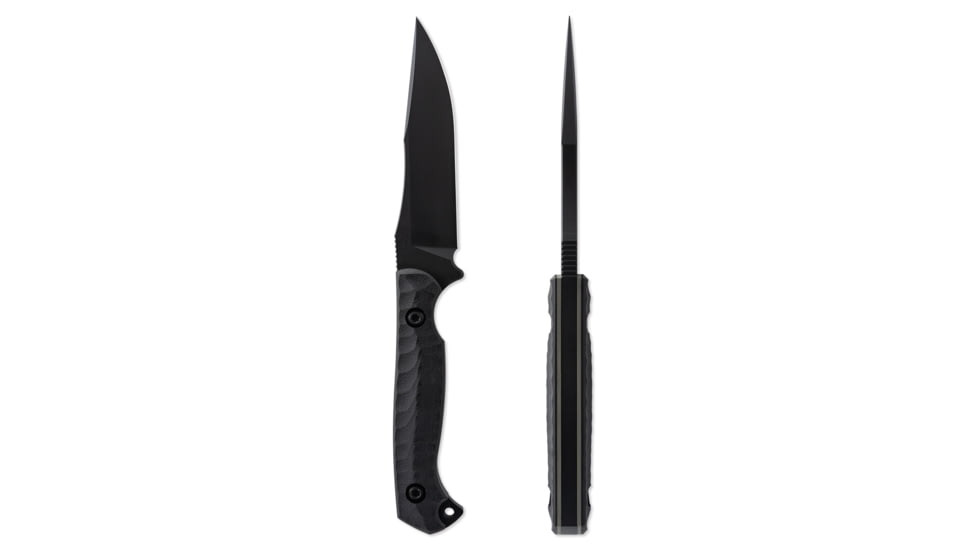 Toor Knives Krypteia S Fixed Blade Knife, 4in, CPM M4 Steel, G10 Handle, SoCom Black, Black Hydro Static, Krypteia S - SoCom Black