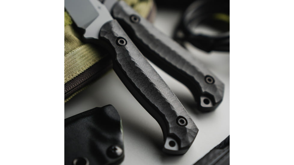 Toor Knives Krypteia T Fixed Blade Knife, 4in, CPM M4 Steel, G10 Handle, Phantom Grey, Black Hydro Static, Krypteia T - Phantom Grey