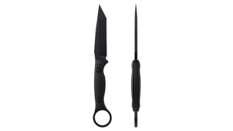 Toor Knives Serpent Fixed Blade Knife, 3.75in, CPM 3V Steel, G10 Handle, Shadow Black, Serpent-Shadow Black