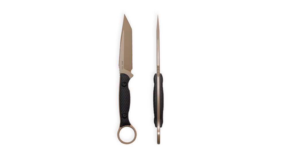 Toor Knives Serpent Fixed Blade Knife, 3.75in, CPM3V, G10 Handle, FDE, Serpent-FDE