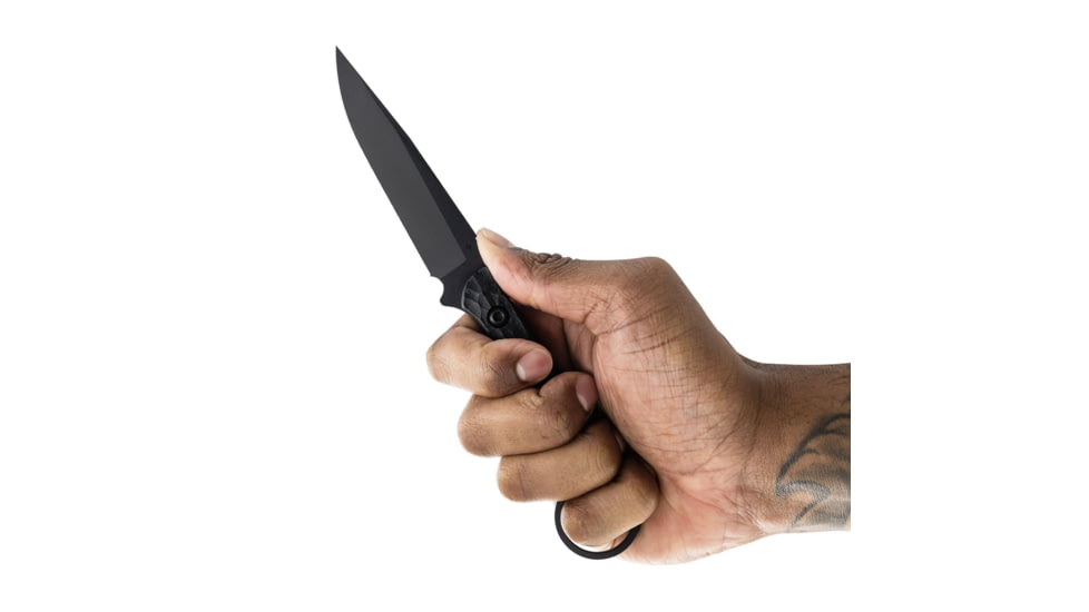 Toor Knives Serpent S Fixed Blade Knife, 3.75in, CPM M4 Steel, G10 Handle, SoCom Black, Black Hydro Static, Serpent S - SoCom Black