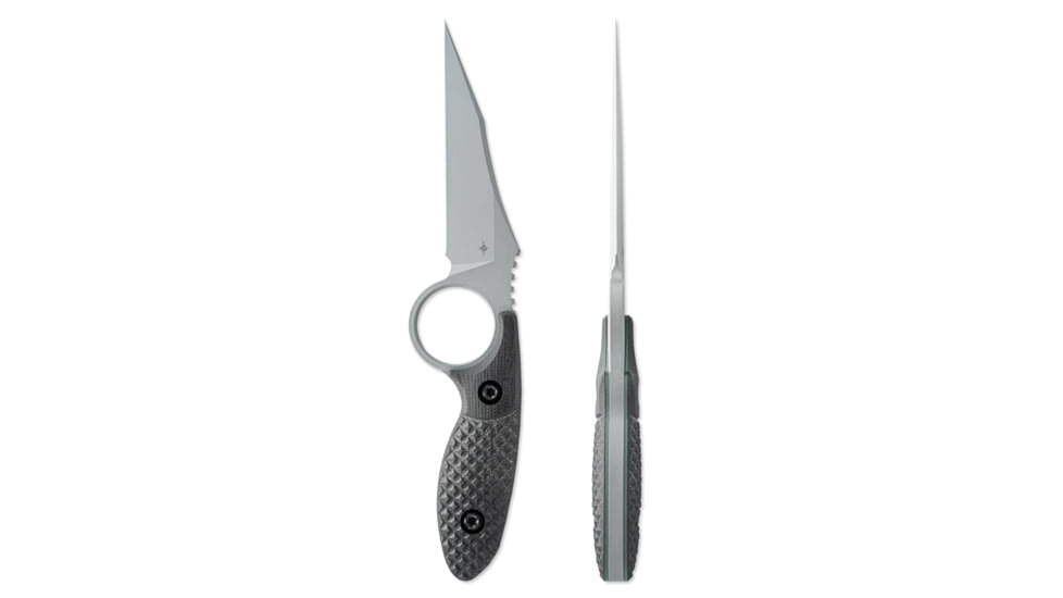 Toor Knives SOF Cortano Fixed Blade Knife, 3.175in, CPM-M4 Blade, Wharncliffe Blade, G10, Phantom Grey, The Cortano- Phantom Grey