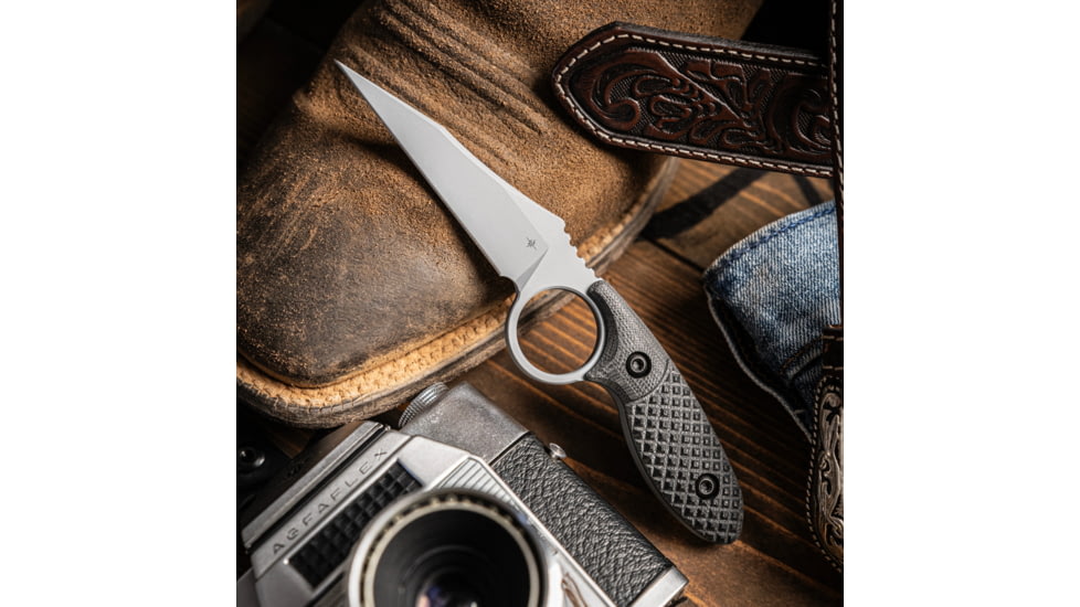 Toor Knives SOF Cortano Fixed Blade Knife, 3.175in, CPM-M4 Blade, Wharncliffe Blade, G10, Phantom Grey, The Cortano- Phantom Grey