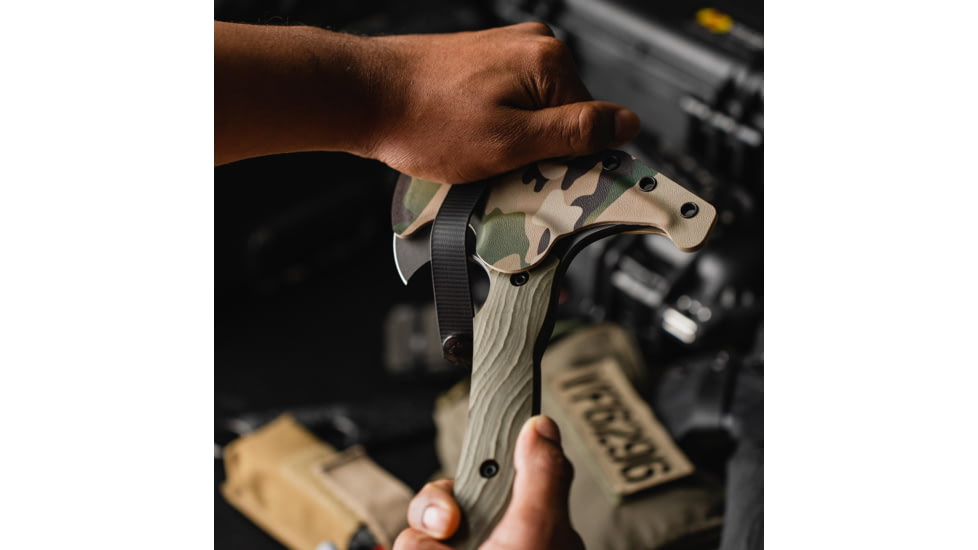 Toor Knives Tomahawk Axe, 5.75in, D2 Steel, G10 Handle, Carbon, Tomahawk-Carbon