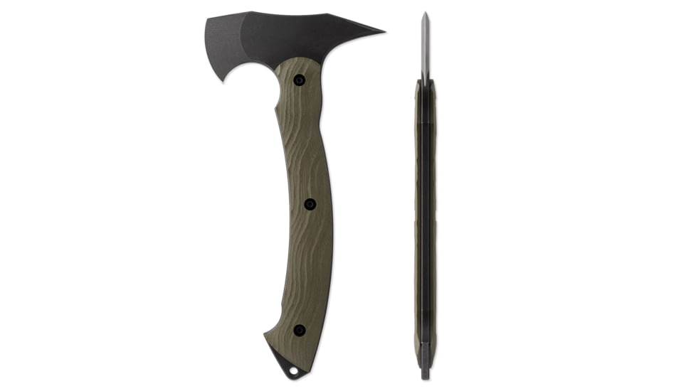 Toor Knives Tomahawk Axe, 5.75in, D2 Steel, G10 Handle, Covert Green, Tomahawk-Covert Green