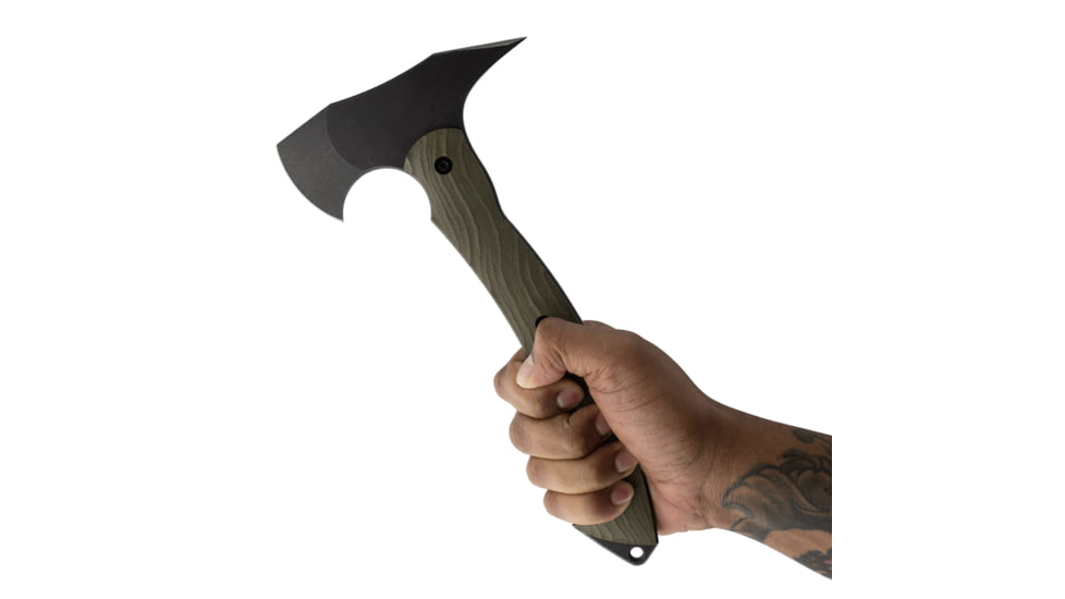 Toor Knives Tomahawk Axe, 5.75in, D2 Steel, G10 Handle, Covert Green, Tomahawk-Covert Green